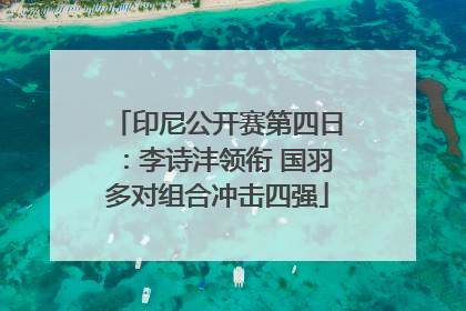 印尼公开赛第四日：李诗沣领衔 国羽多对组合冲击四强