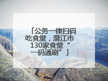 公务一律扫码吃食堂，潜江市130家食堂“一码通刷”