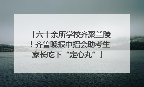 六十余所学校齐聚兰陵！齐鲁晚报中招会助考生家长吃下“定心丸”