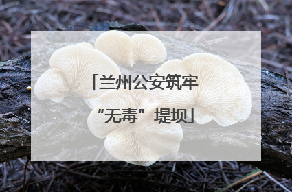 兰州公安筑牢“无毒”堤坝