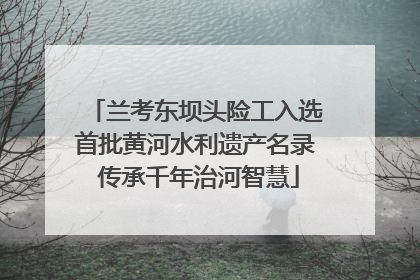 兰考东坝头险工入选首批黄河水利遗产名录 传承千年治河智慧