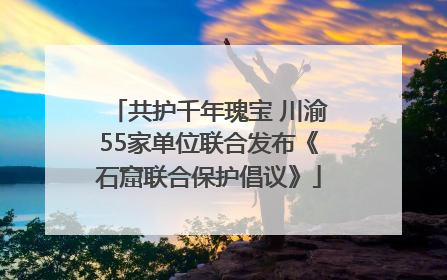 共护千年瑰宝 川渝55家单位联合发布《石窟联合保护倡议》