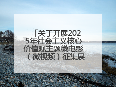 关于开展2025年社会主义核心价值观主题微电影（微视频）征集展示活动的公告