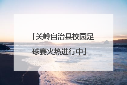 关岭自治县校园足球赛火热进行中