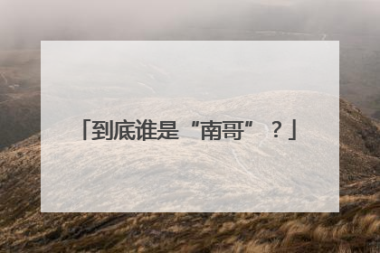 到底谁是“南哥”？