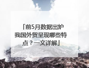 前5月数据出炉 我国外贸呈现哪些特点？一文详解