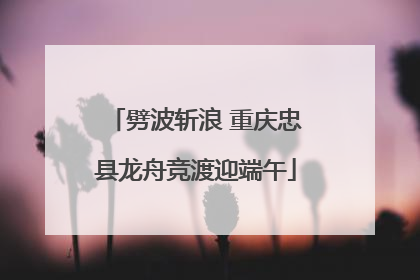 劈波斩浪 重庆忠县龙舟竞渡迎端午