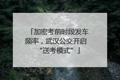 加密考前时段发车频率，武汉公交开启“送考模式”