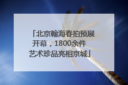 北京翰海春拍预展开幕，1800余件艺术珍品亮相京城
