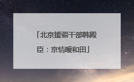 北京援疆干部韩殿臣：京情暖和田