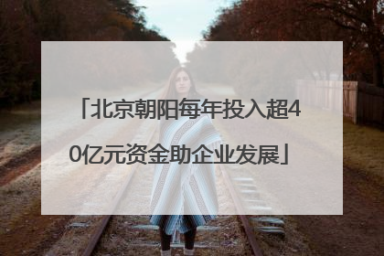 北京朝阳每年投入超40亿元资金助企业发展