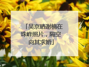 吴京晒谢楠在珠峰照片，隔空向其求婚