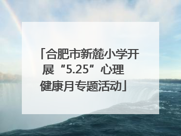 合肥市新麓小学开展“5.25”心理健康月专题活动