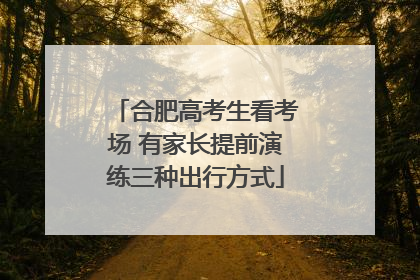 合肥高考生看考场 有家长提前演练三种出行方式