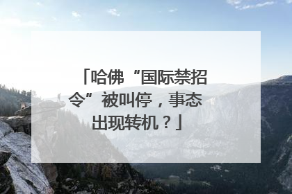 哈佛“国际禁招令”被叫停，事态出现转机？