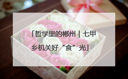 哲学里的郴州｜七甲乡机关好“食”光