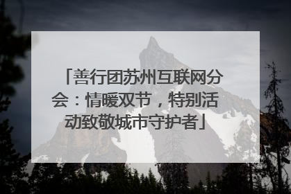 善行团苏州互联网分会：情暖双节，特别活动致敬城市守护者