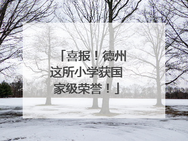 喜报！德州这所小学获国家级荣誉！