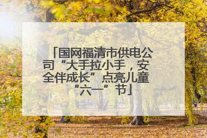 国网福清市供电公司“大手拉小手，安全伴成长”点亮儿童“六一”节