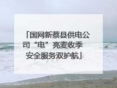 国网新蔡县供电公司“电”亮麦收季 安全服务双护航