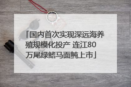 国内首次实现深远海养殖规模化投产 连江80万尾绿鳍马面鲀上市