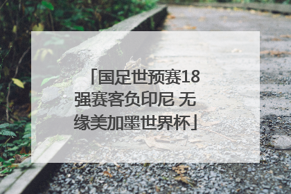 国足世预赛18强赛客负印尼 无缘美加墨世界杯