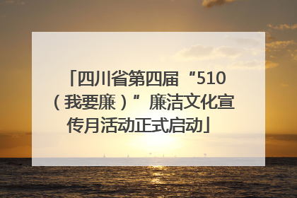 四川省第四届“510（我要廉）”廉洁文化宣传月活动正式启动