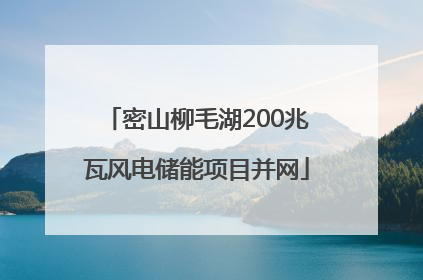 密山柳毛湖200兆瓦风电储能项目并网