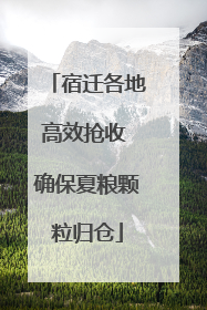 宿迁各地高效抢收 确保夏粮颗粒归仓
