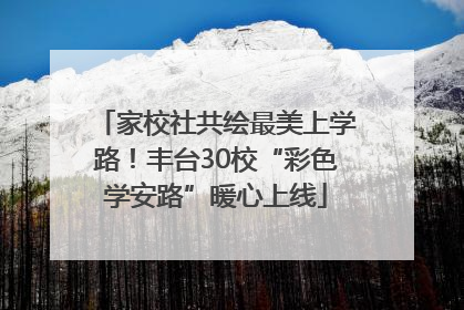 家校社共绘最美上学路！丰台30校“彩色学安路”暖心上线