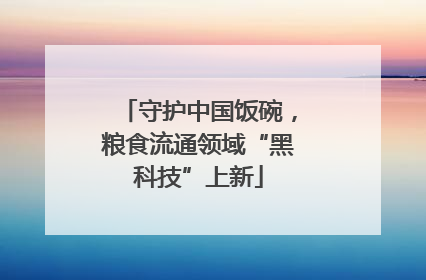 守护中国饭碗，粮食流通领域“黑科技”上新