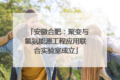 安徽合肥：聚变与氢氨能源工程应用联合实验室成立