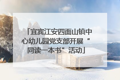 宜宾江安四面山镇中心幼儿园党支部开展“同读一本书”活动