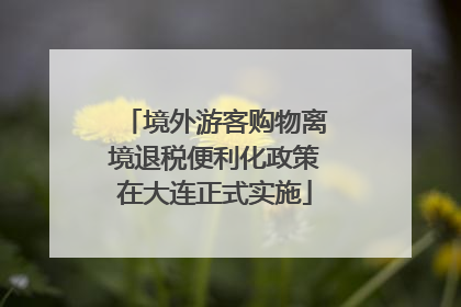 境外游客购物离境退税便利化政策在大连正式实施