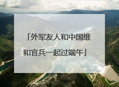 外军友人和中国维和官兵一起过端午