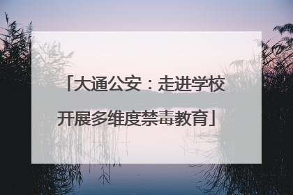大通公安：走进学校开展多维度禁毒教育