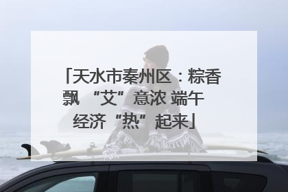 天水市秦州区：粽香飘 “艾”意浓 端午经济“热”起来