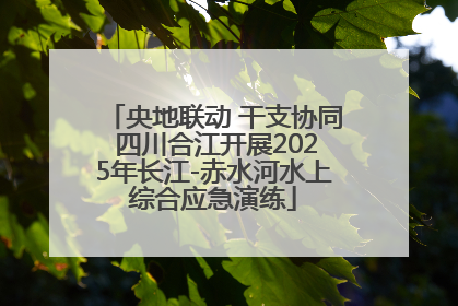 央地联动 干支协同 四川合江开展2025年长江-赤水河水上综合应急演练
