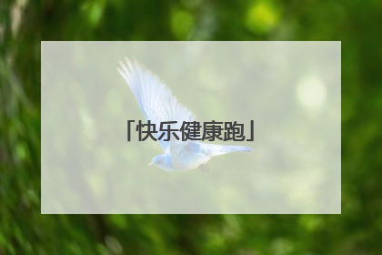 快乐健康跑