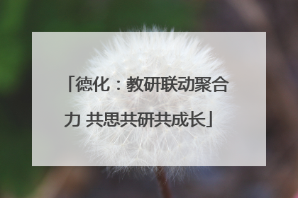 德化：教研联动聚合力 共思共研共成长