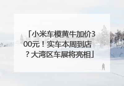 小米车模黄牛加价300元！实车本周到店？大湾区车展将亮相