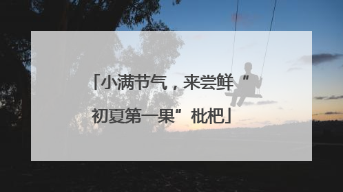 小满节气，来尝鲜“初夏第一果”枇杷