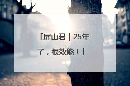 屏山君｜25年了，很效能！