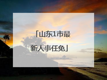 山东1市最新人事任免