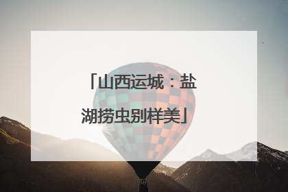 山西运城：盐湖捞虫别样美