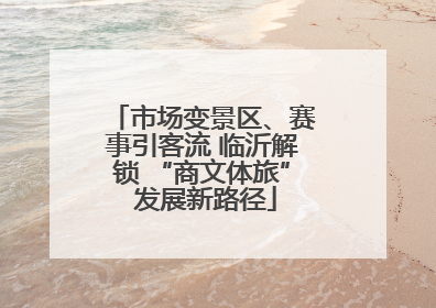 市场变景区、赛事引客流 临沂解锁 “商文体旅” 发展新路径