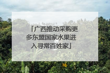 广西推动采购更多东盟国家水果进入寻常百姓家