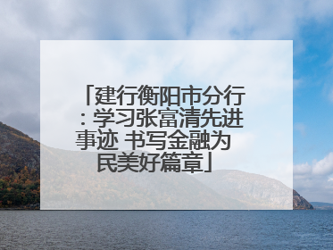 建行衡阳市分行：学习张富清先进事迹 书写金融为民美好篇章