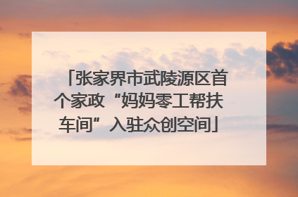 张家界市武陵源区首个家政“妈妈零工帮扶车间”入驻众创空间