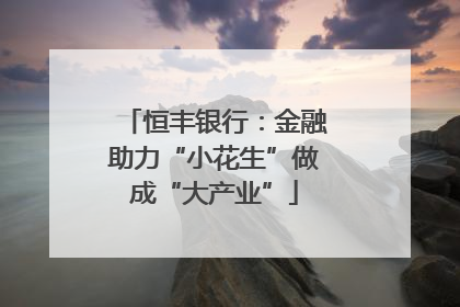 恒丰银行：金融助力“小花生”做成“大产业”